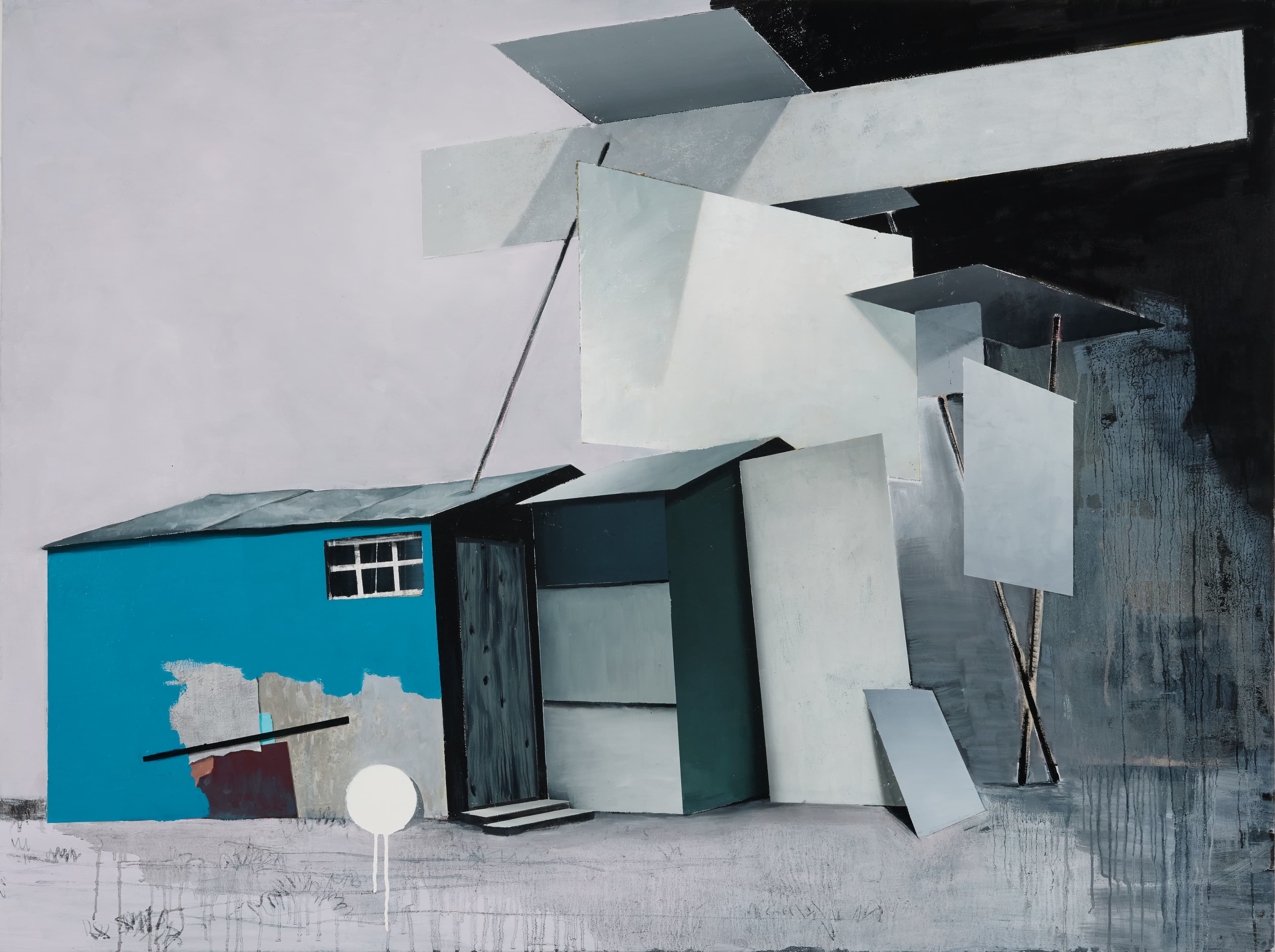 Ausguck_120x160cm_Oel_und_Acryl_auf_Leinwand_2022