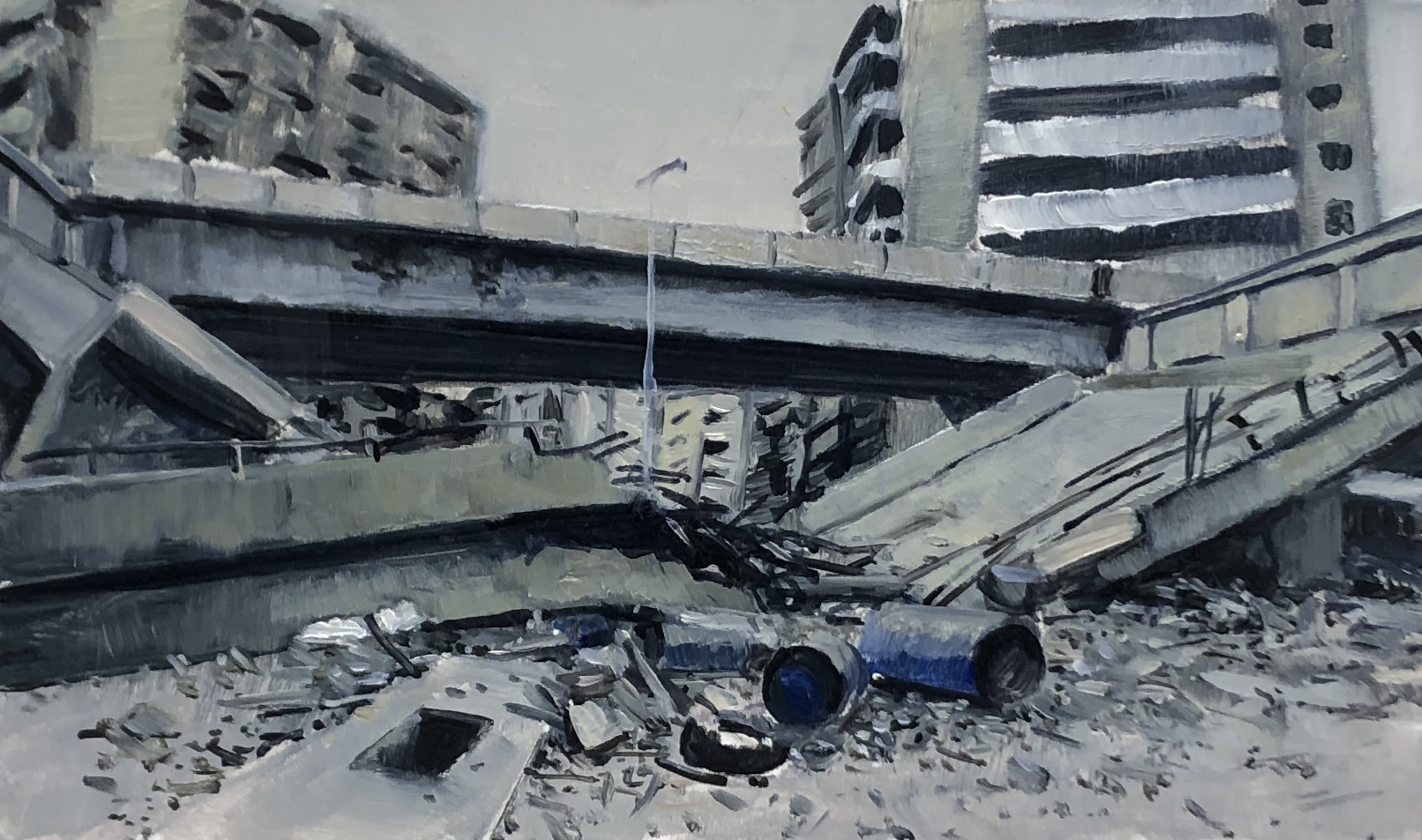 Brucke,15,5x26cm,Ol auf MDF,2008