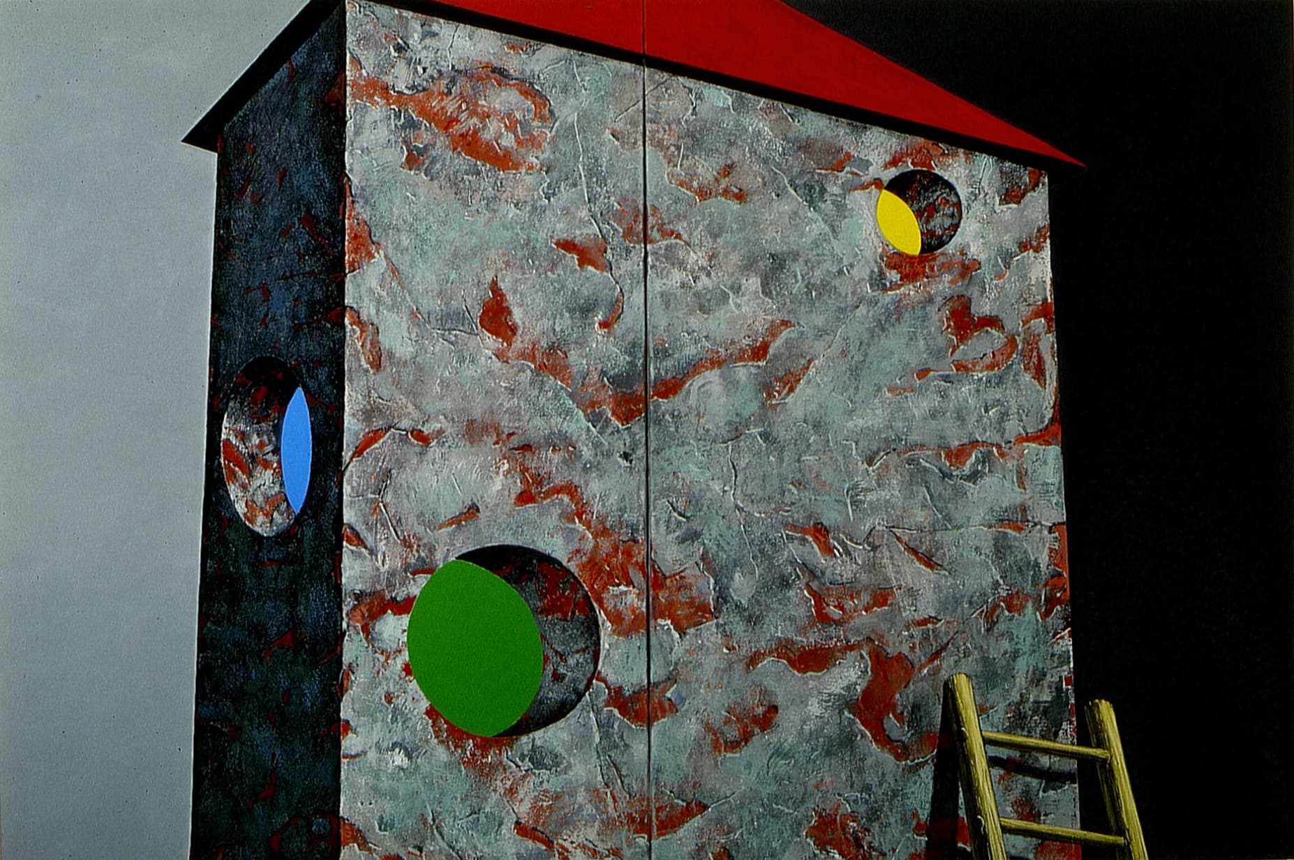 Das Atelier,160x240cm,Acryl auf Lw.,1993