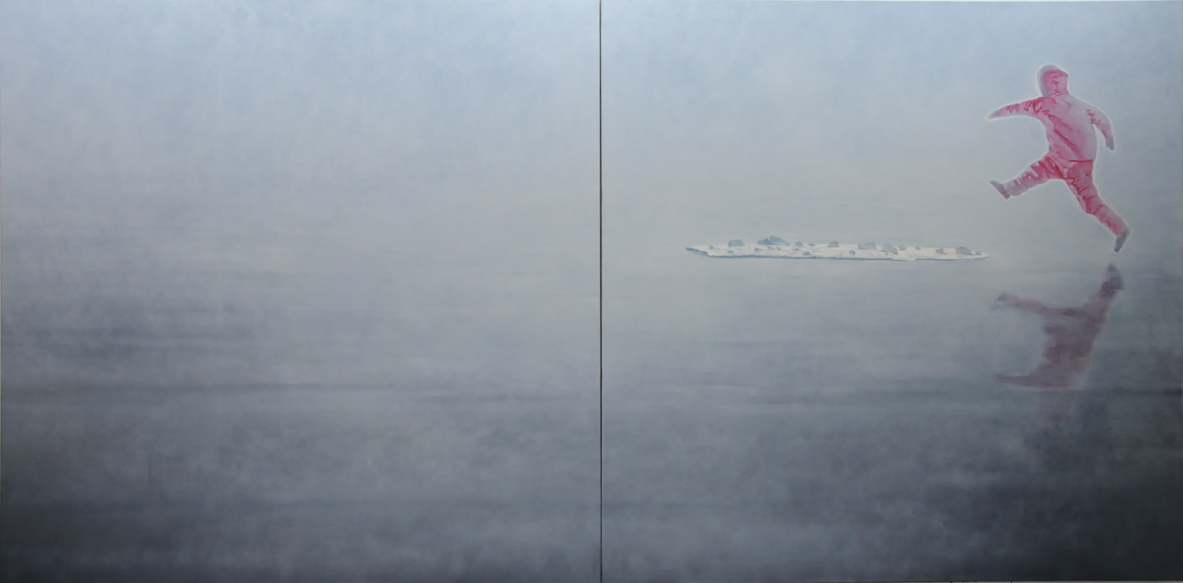 Der Sprung, 200x400cm,l auf Leinwand,2004