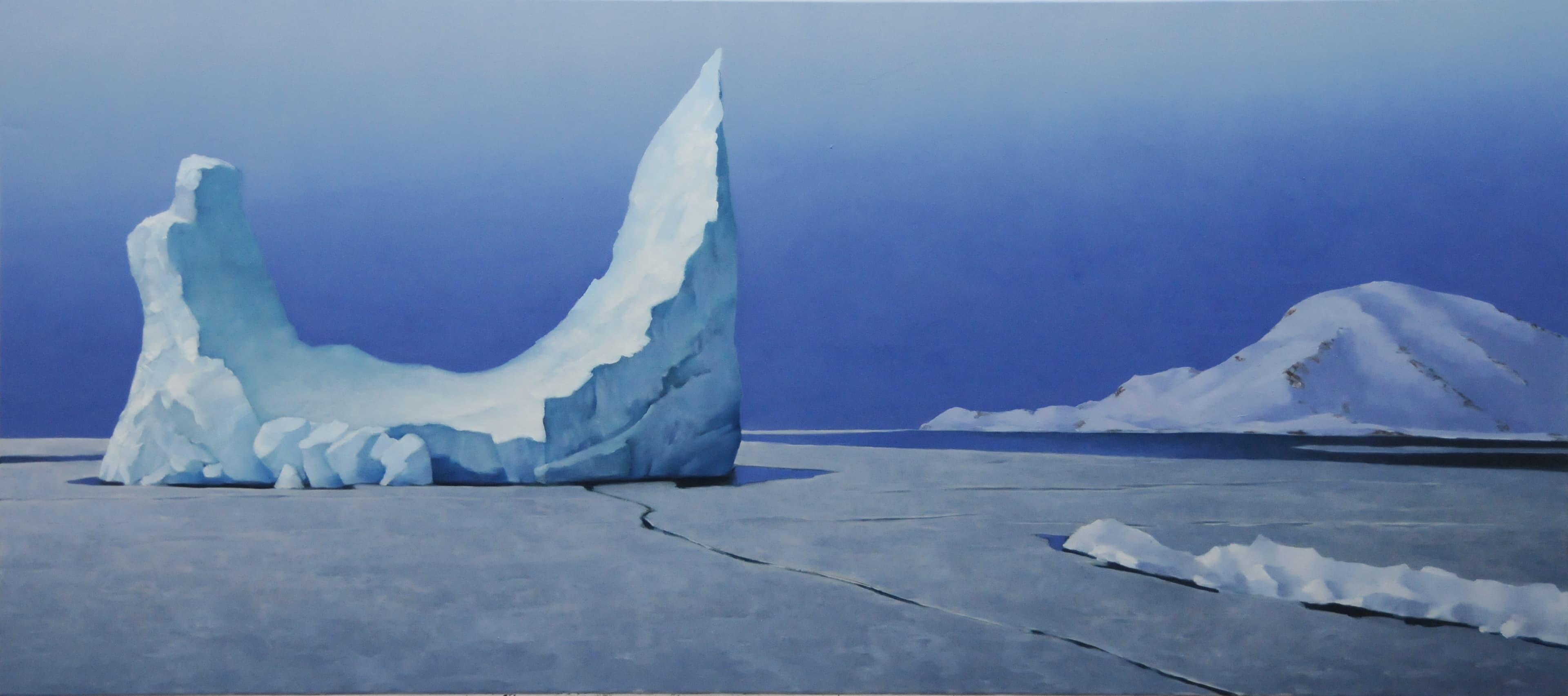 Eisberg in der Dammerung, 90x200cm