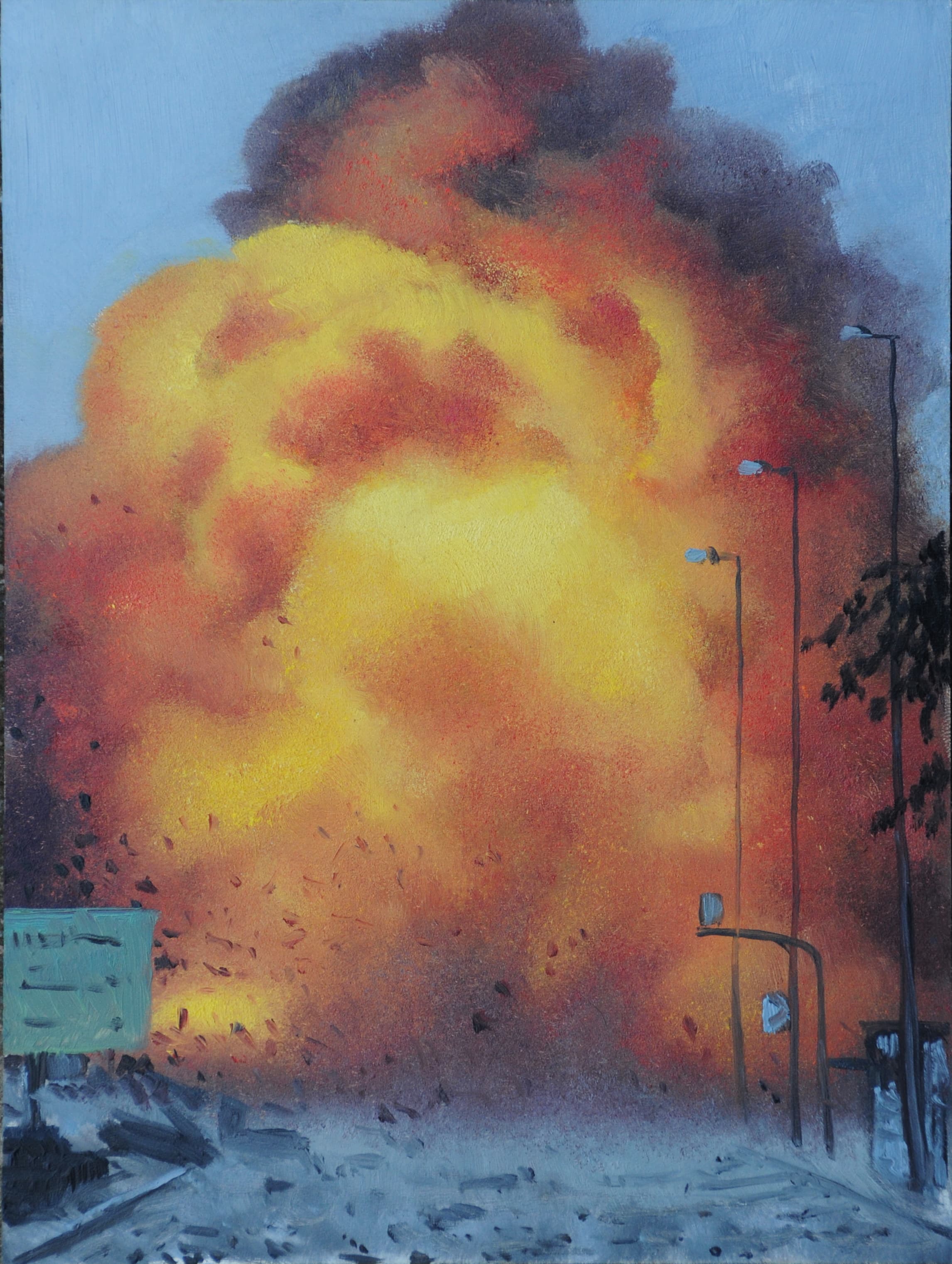 Explosion,24x18cm,Ol auf MDF,2007