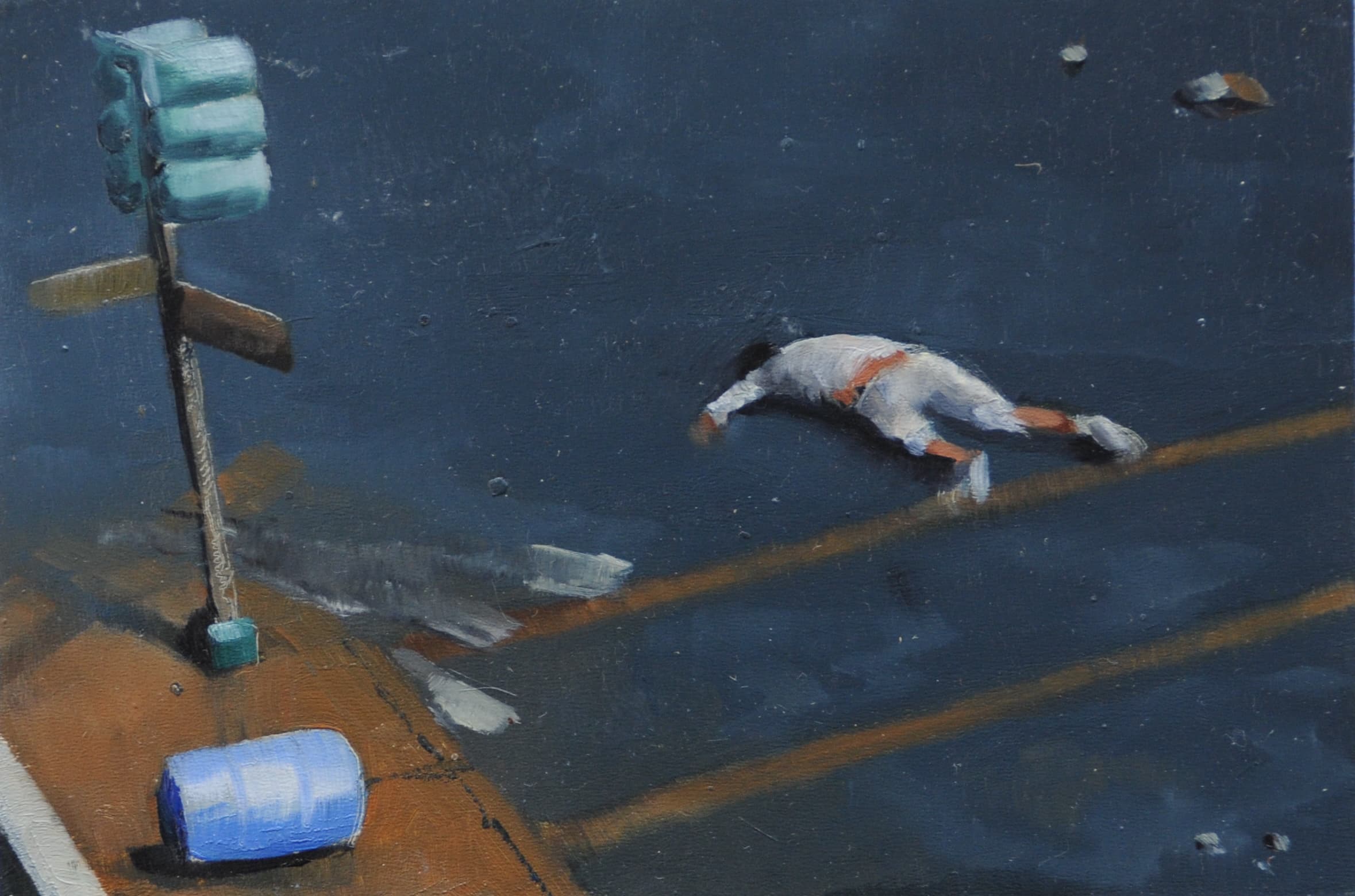 Flutopfer,12x18cm,Ol auf MDF,2007