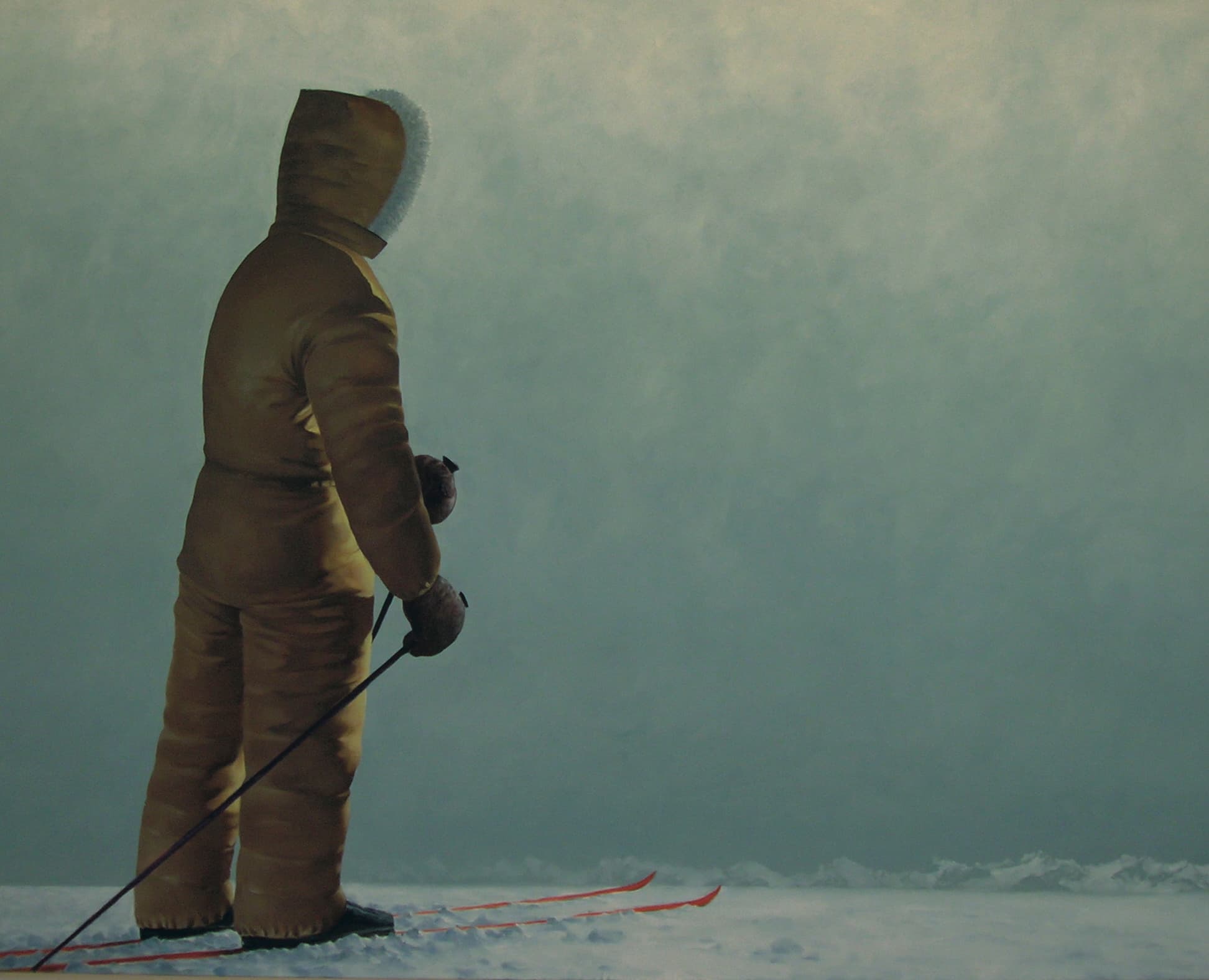 Forscher auf Skiern, 200x250cm,Ol auf leinwand, 2006
