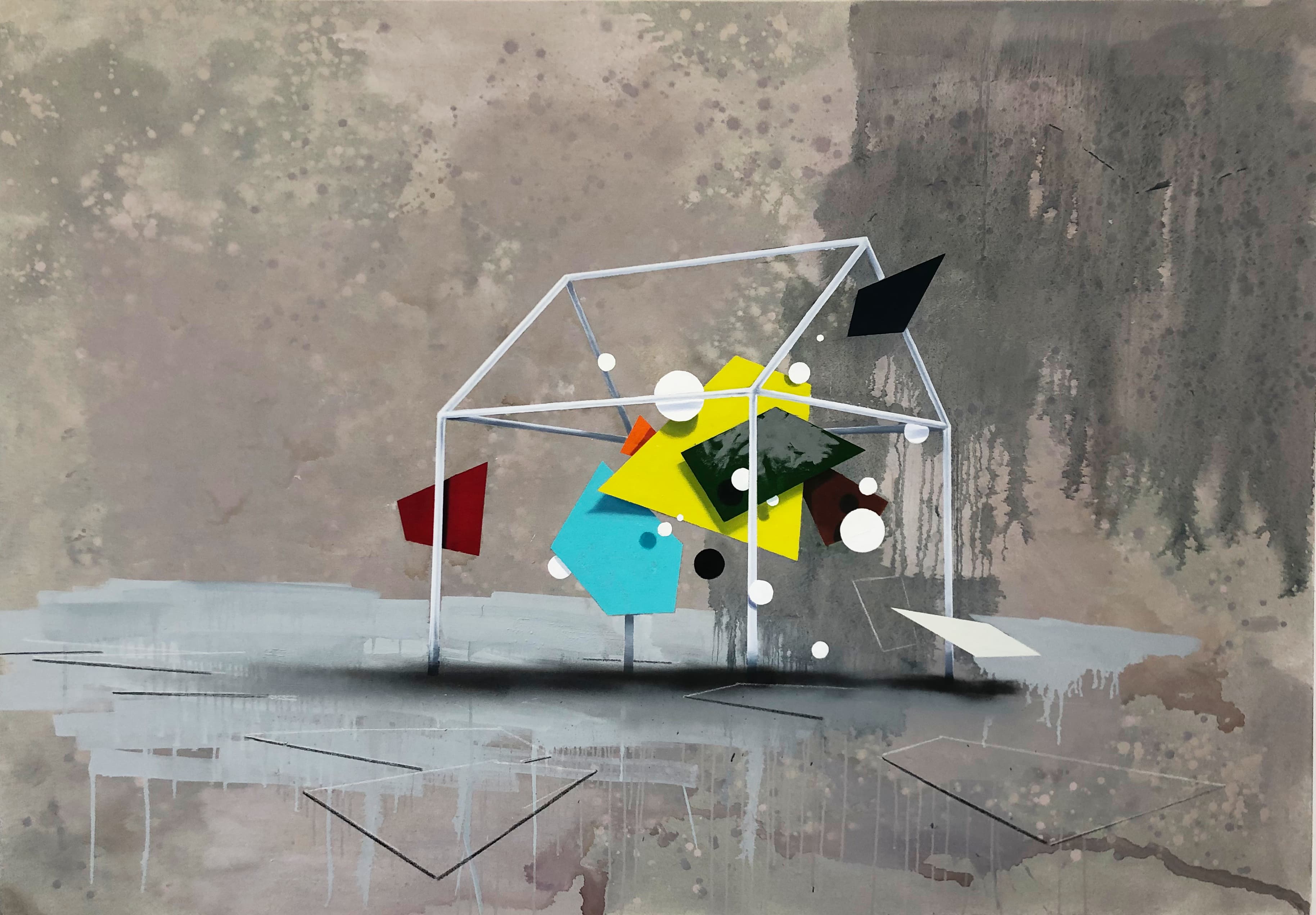 Gerhard Rießbeck_Farbenhaus_140x200cm_Ol auf Lw_2023