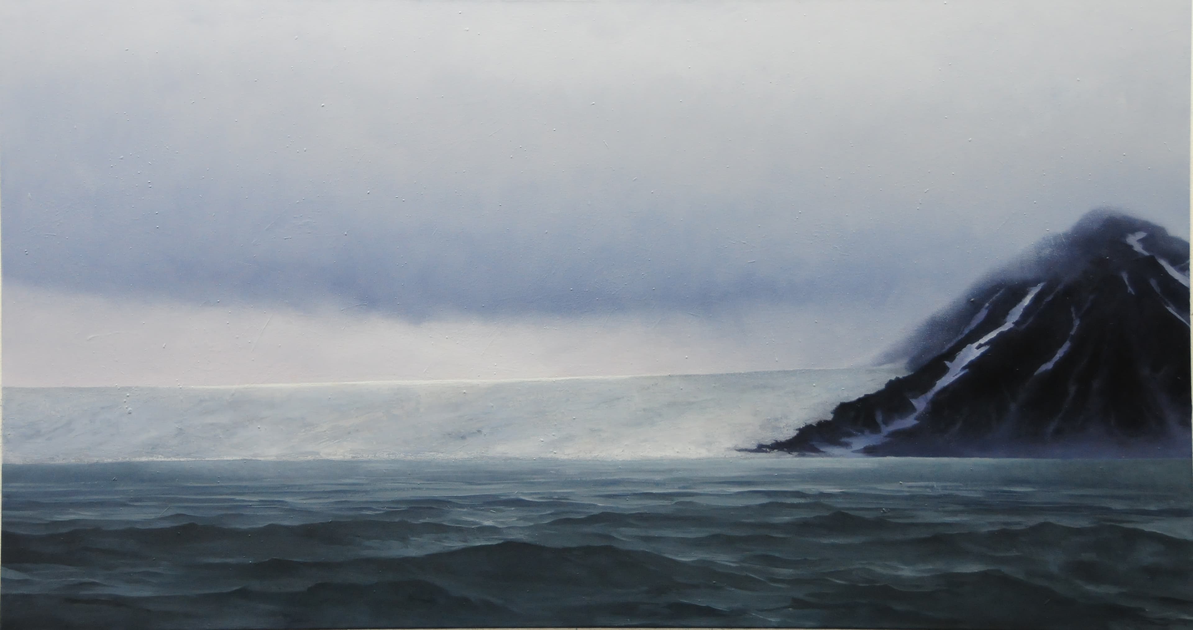 Gletscherkuste,2013,80x160cm,Ol auf Leinwand