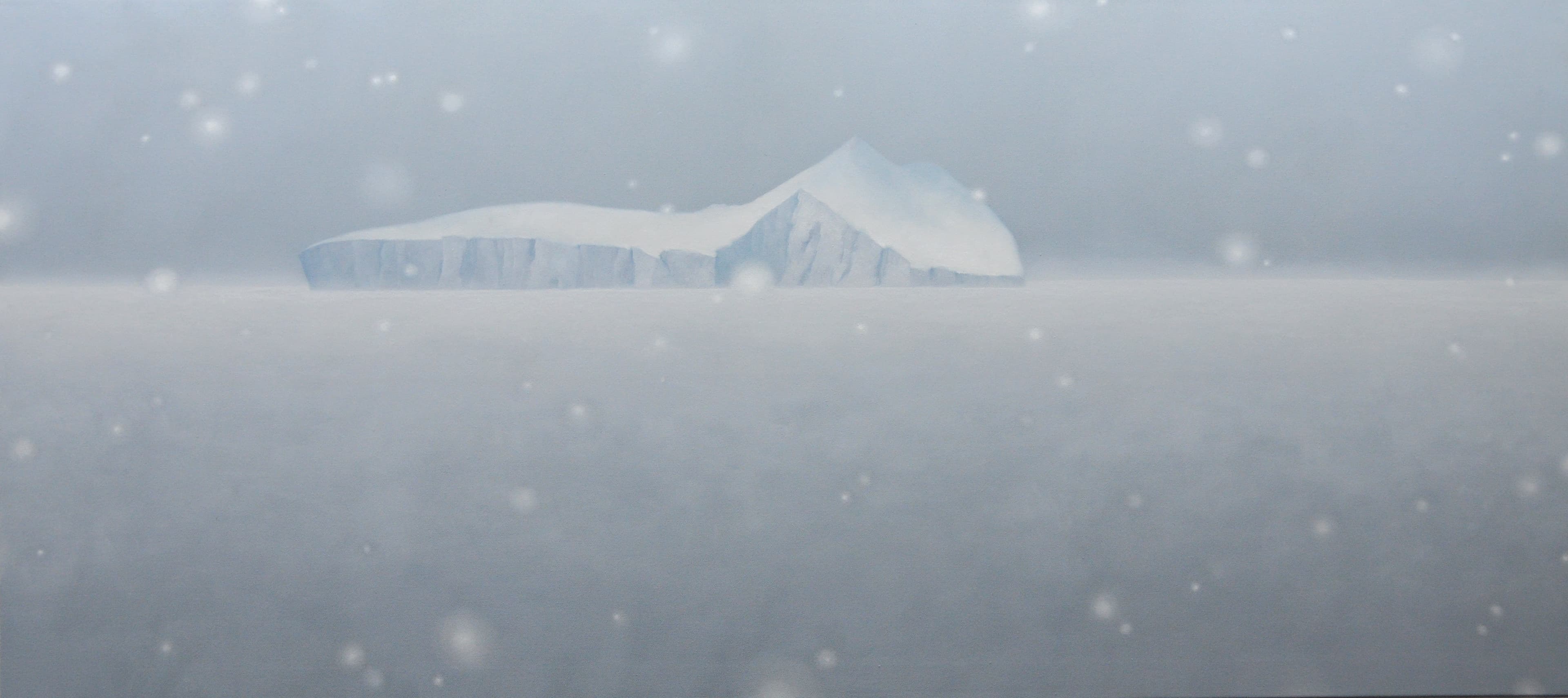 Graue Dammerung,2009,Ol auf Leinwand,90x200cm