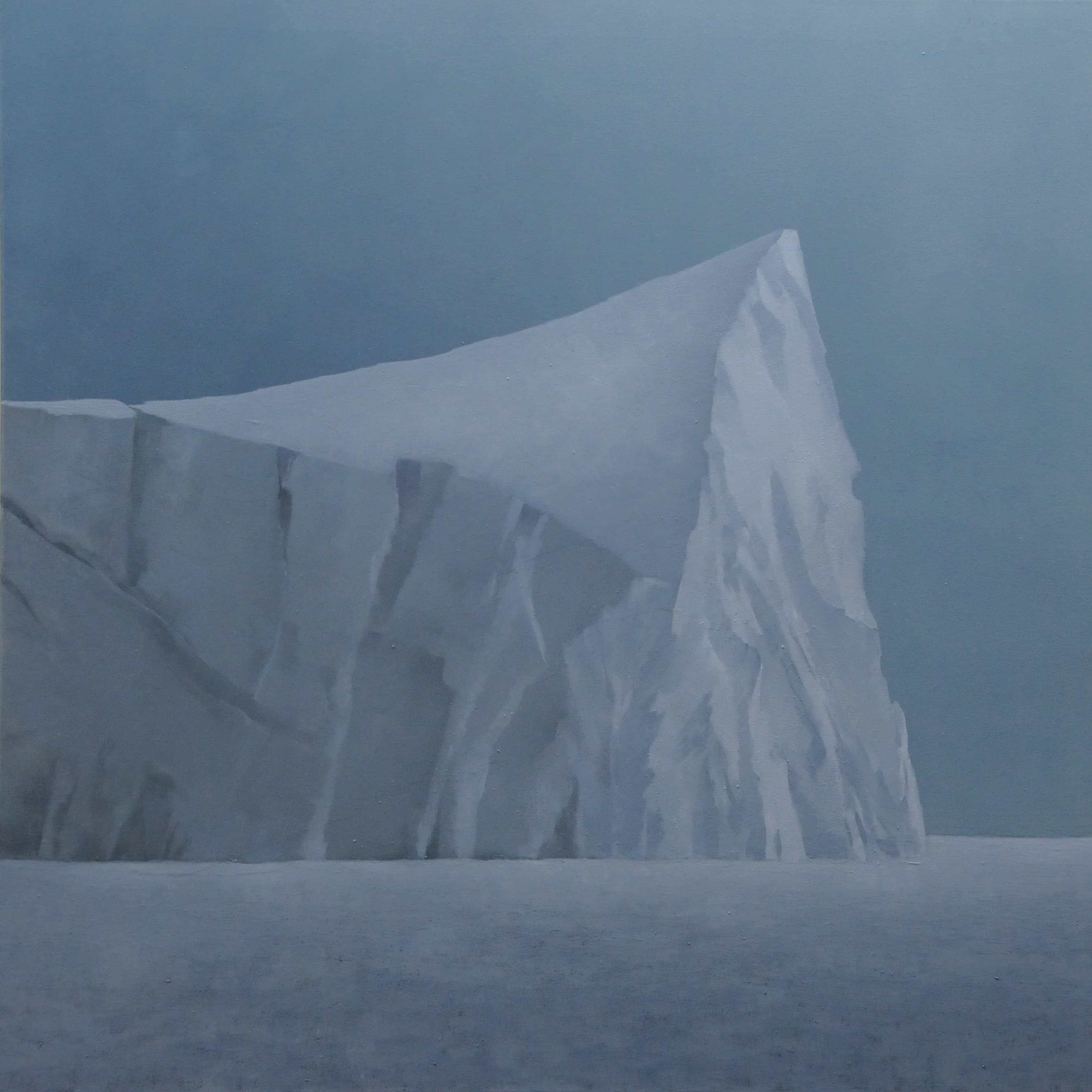 Grauer Eisberg,100x100cm,Ol auf Lw, 2010