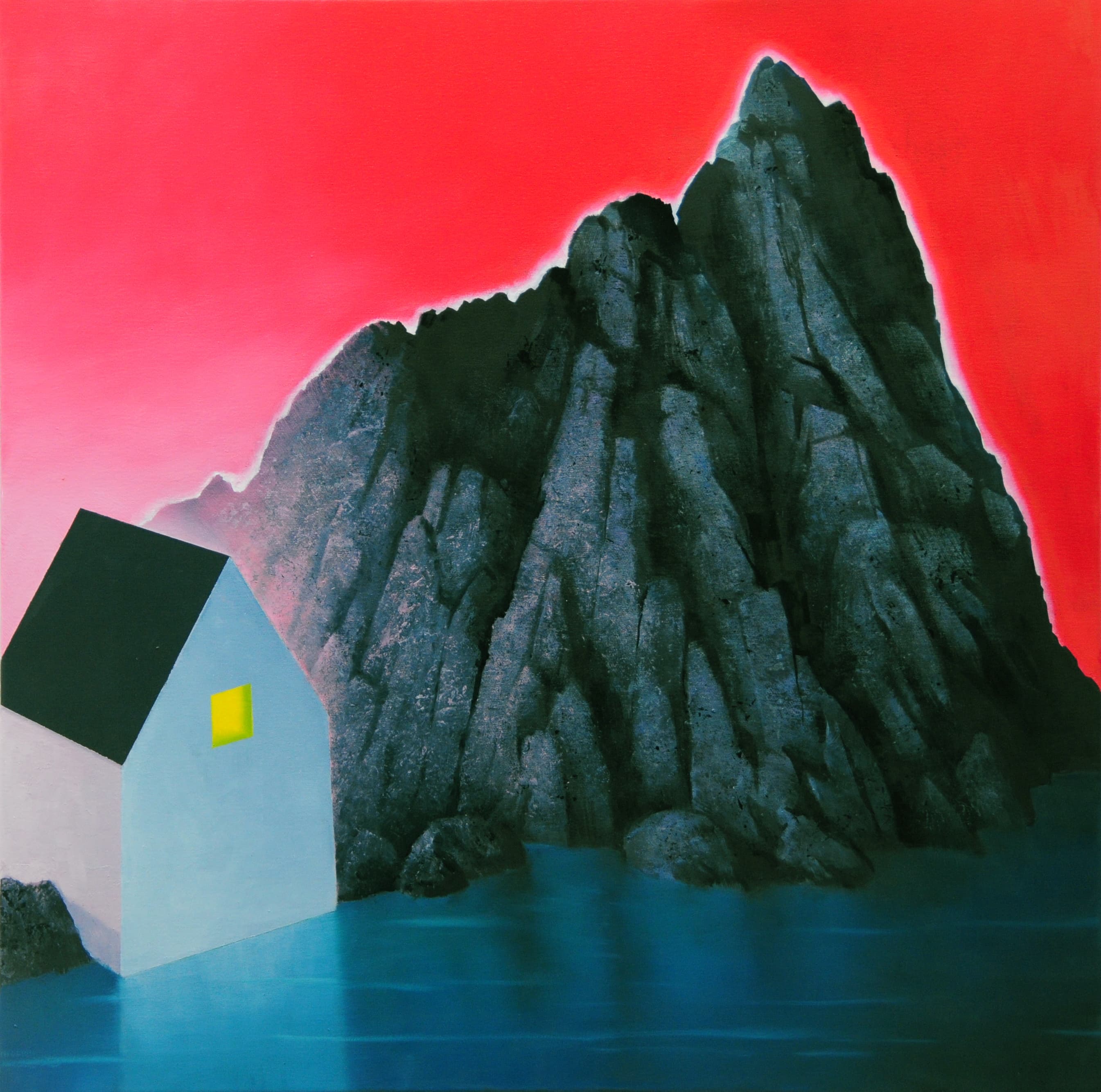 Hausberg,80x80cm,Ol auf Lw,2014