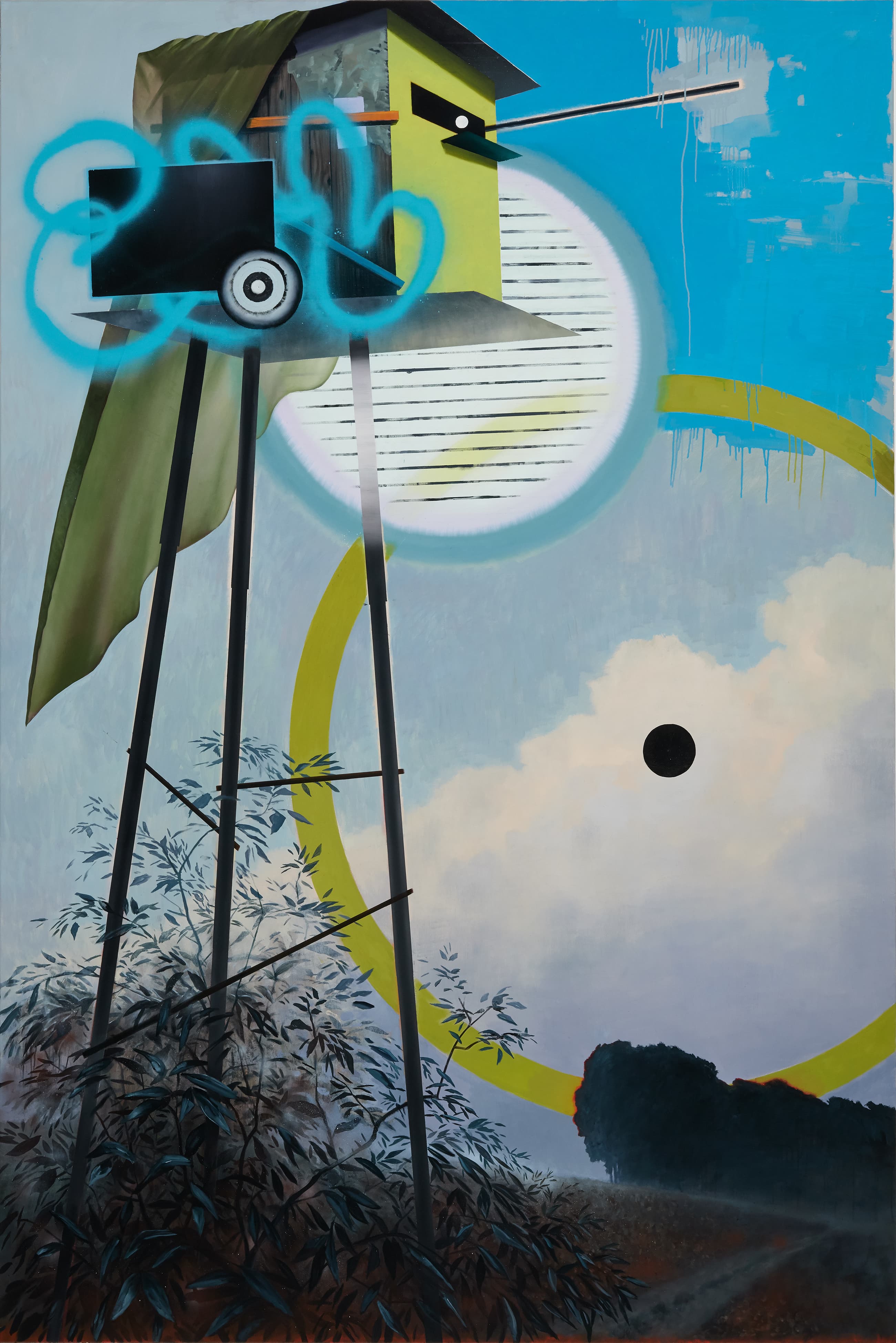 Hochstand_300x200cm_Oel_auf_Leinwand_2022