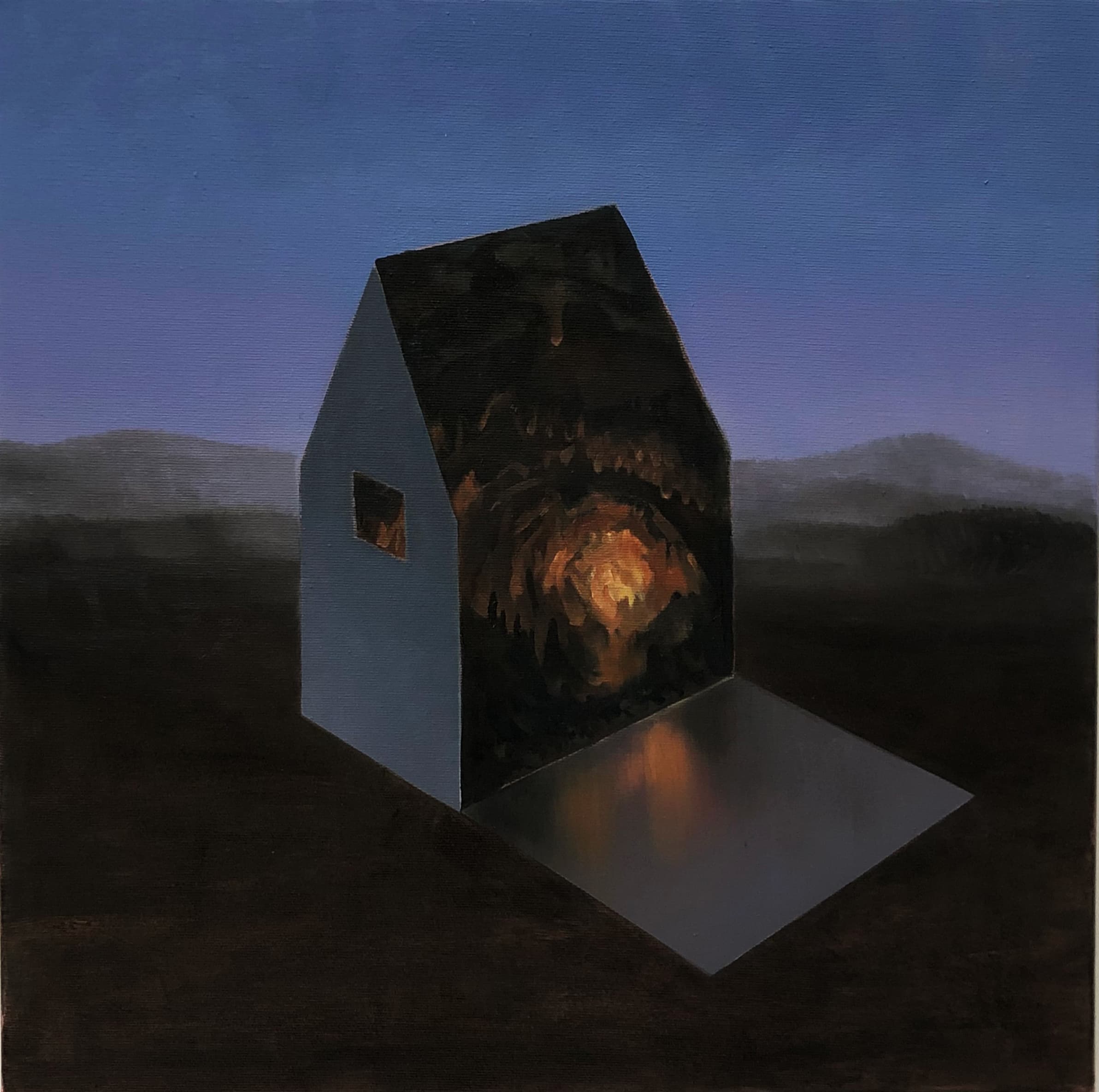 Hohlenhaus,50x50cm,Ol auf Lw,2023