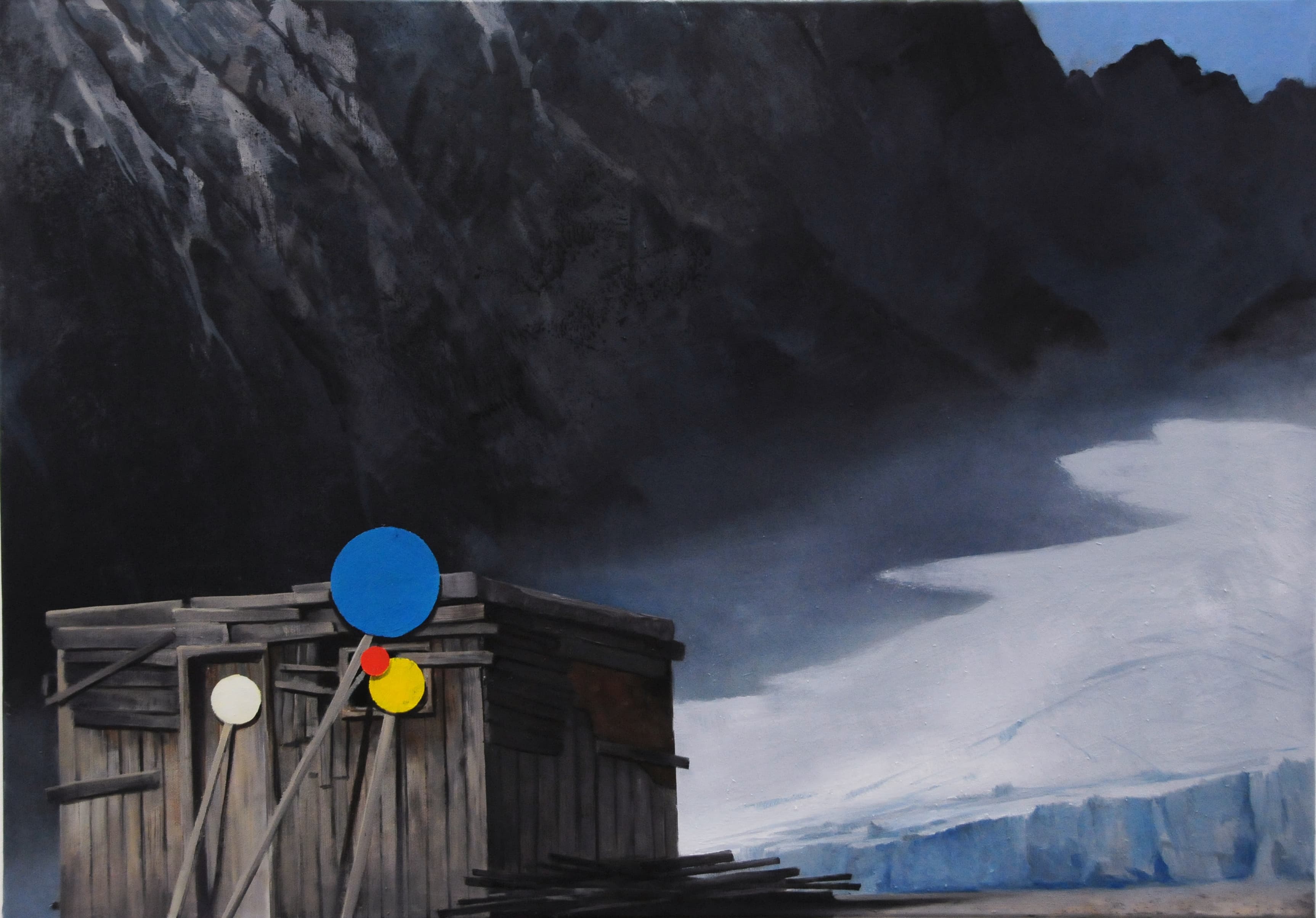 Hutte,70x100cm,Ol aufLw,2023