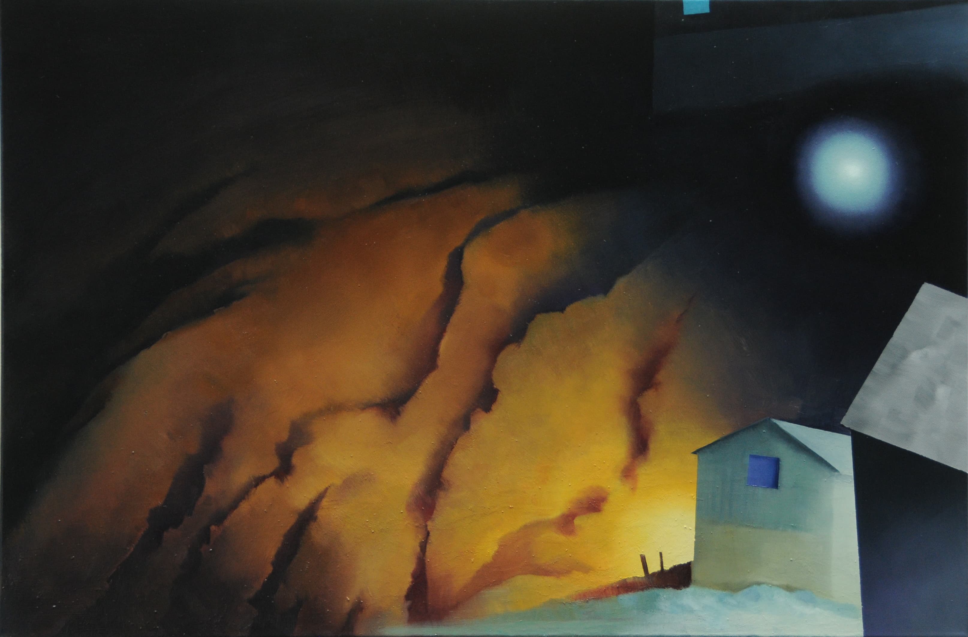 Kleiner Hafen, 2011, 60x90cm, Ol auf Leinwand