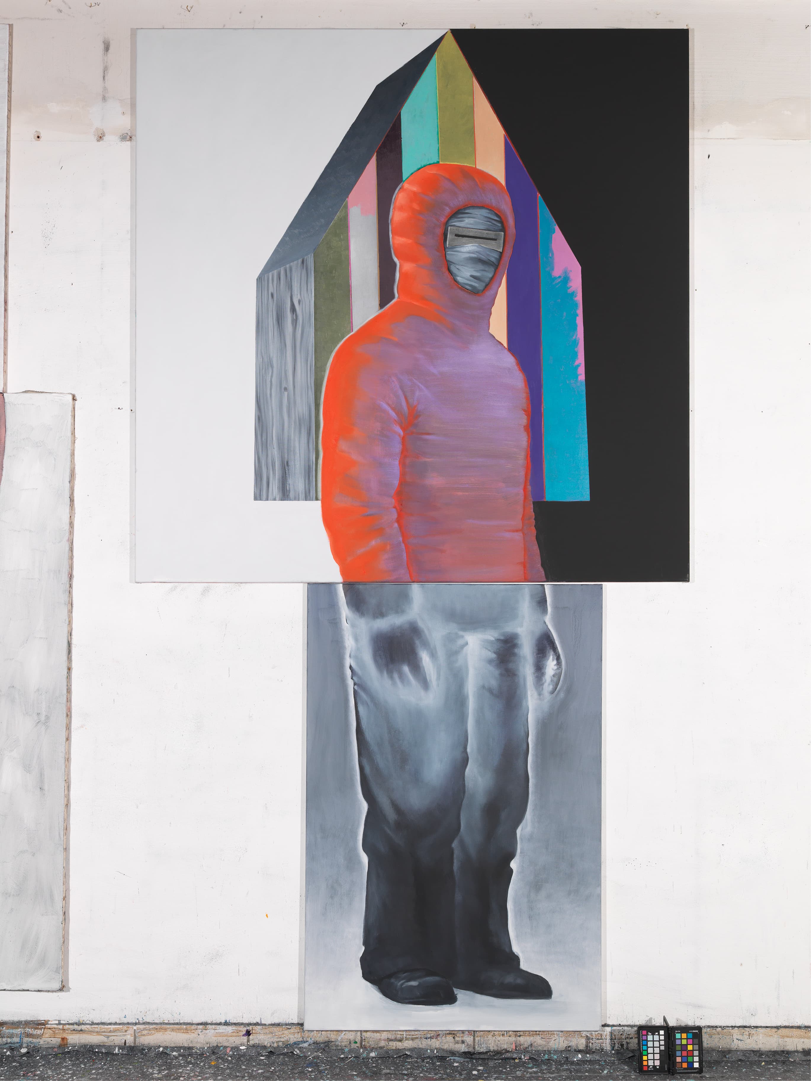 Mann_mit_Haus_270x150cm_2018_Ol auf Lw