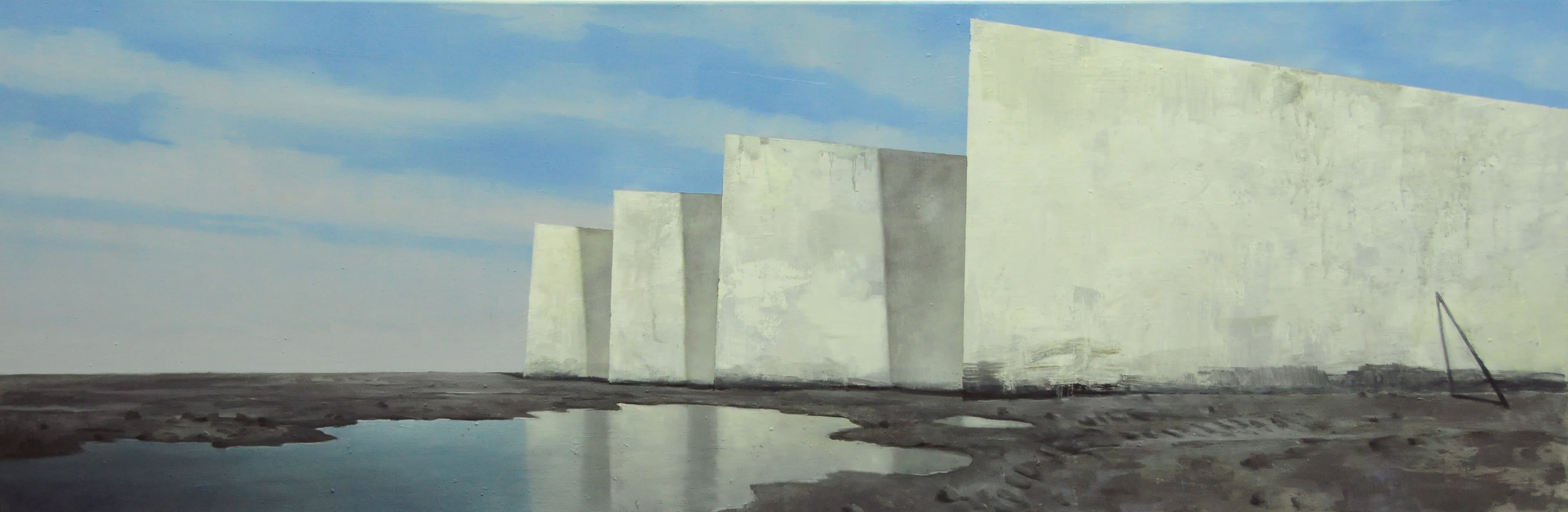 Parthenon, 50x150cm, Ol auf Lw,2020