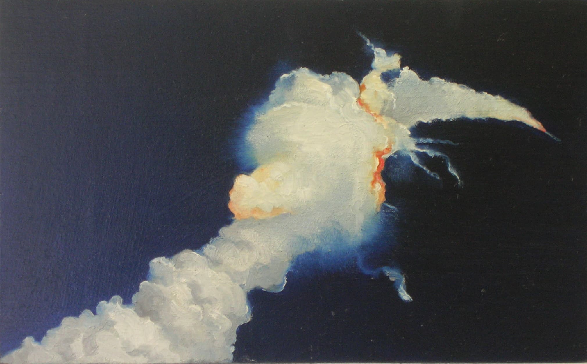 Rakete,20,5x33cm, Ol auf MDF,2003