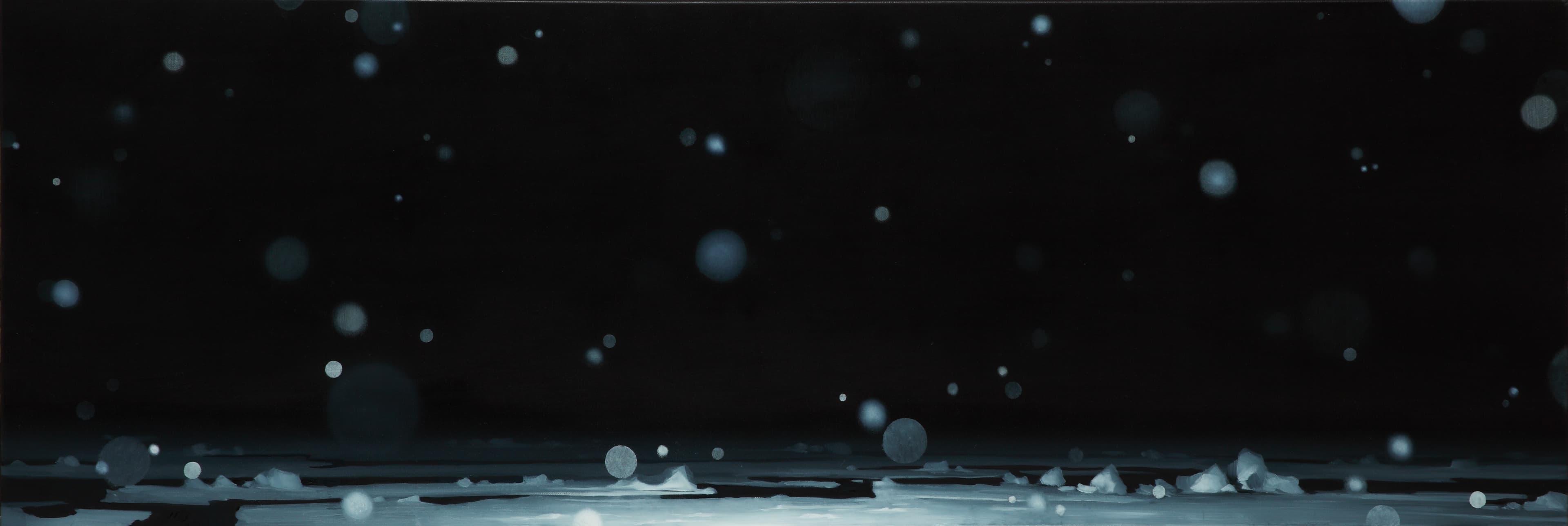 Schneefall, 50x150cm,Ol auf Lw,2012