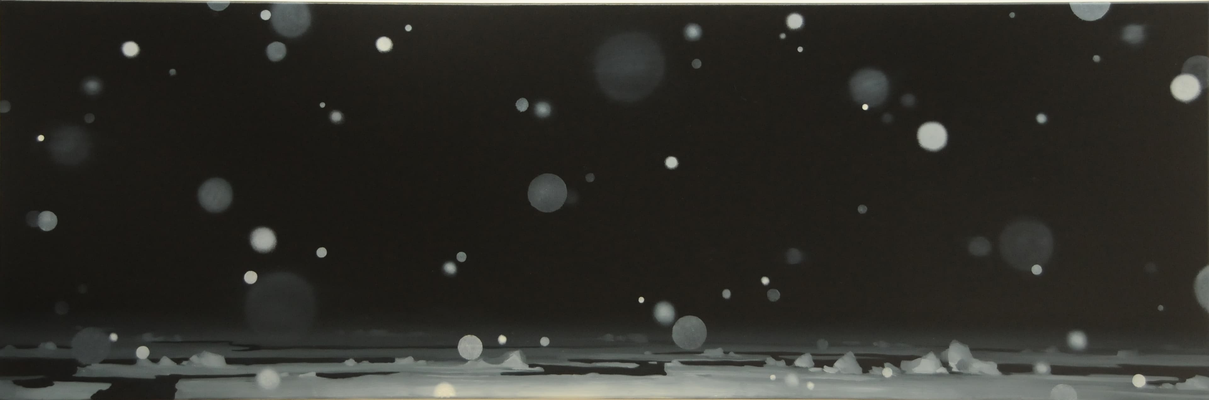 Schneefall,2011,50x150,Ol auf Leinwand