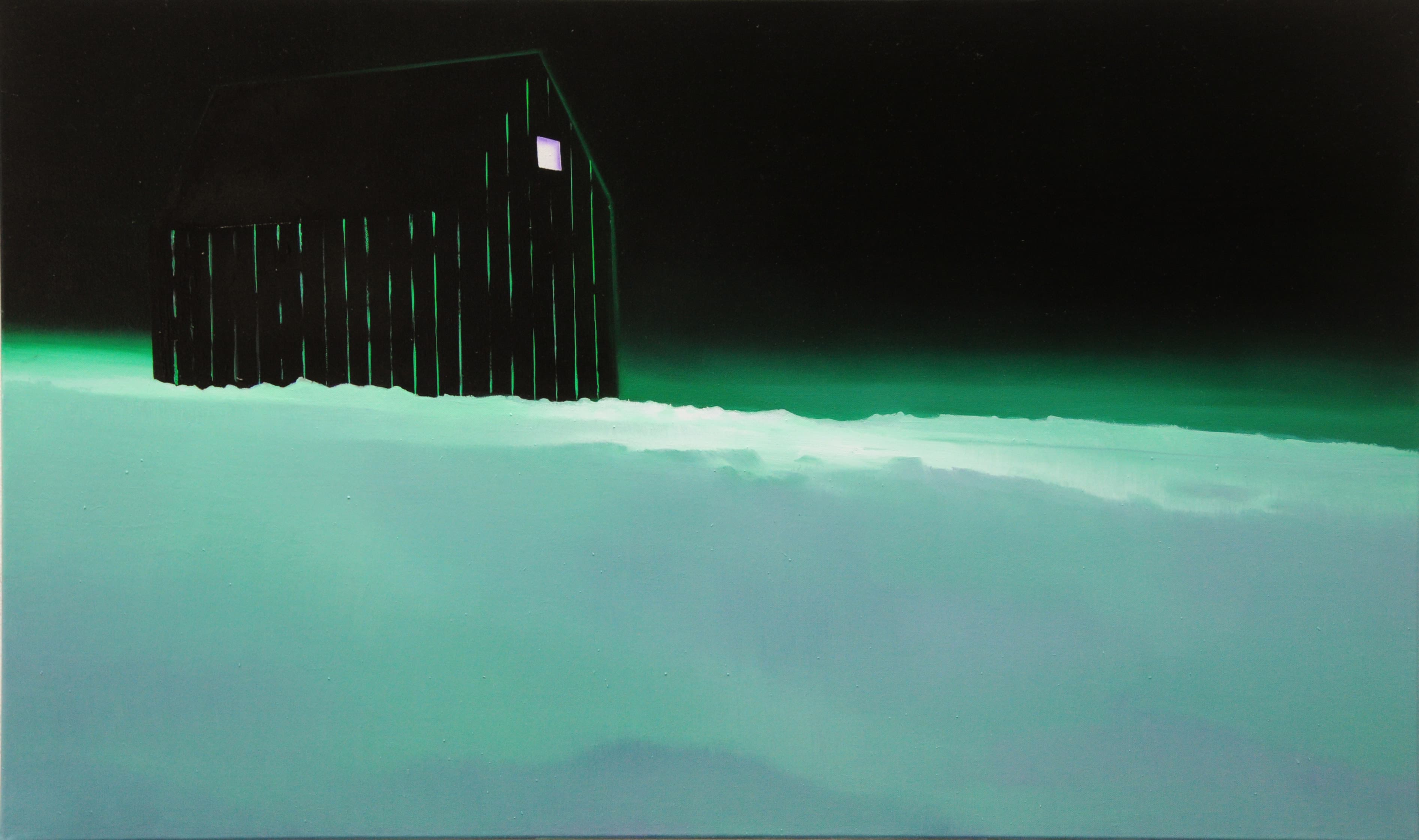 Schwarzes haus,60x100,2012,Ol auf Leinwand