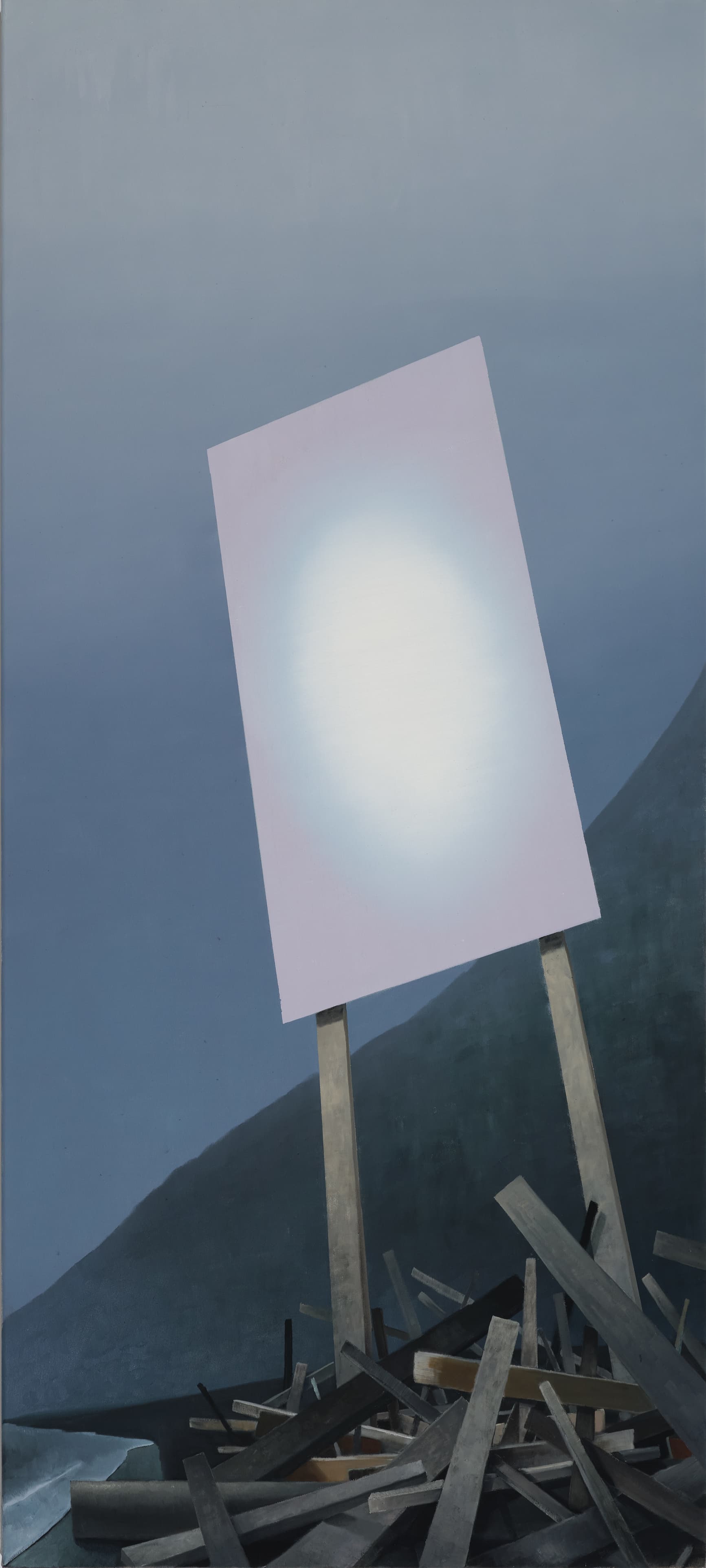 Zeichen,200x90cm,Ol auf Lw,2024